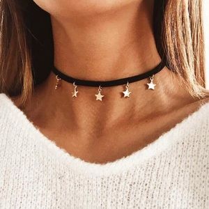 Star Decor Fringe Choker Necklace